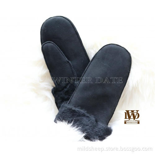 Merino sheepskin/lamb/shearling men'mitten